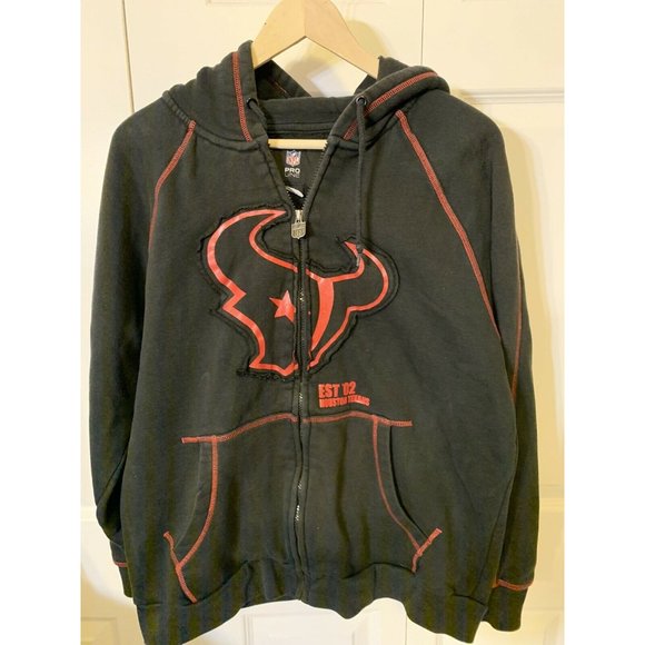 NFL Pro Line Men's Sz M Houston Texans Full‎ Zip Heavy Hoodie Football - Picture 7 of 8